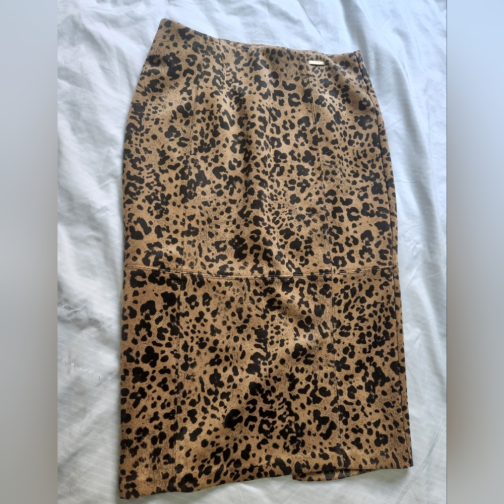 Leopard print pencil skirt, size S, Marc New York